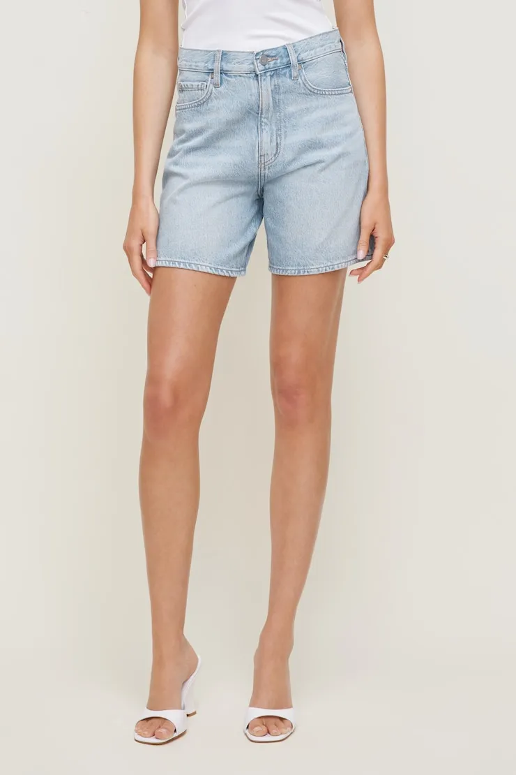 Harper A Line High Rise Denim Shorts - Dynamite - Blue - Women Clothing sold by Dynamite product image thumbnail 4