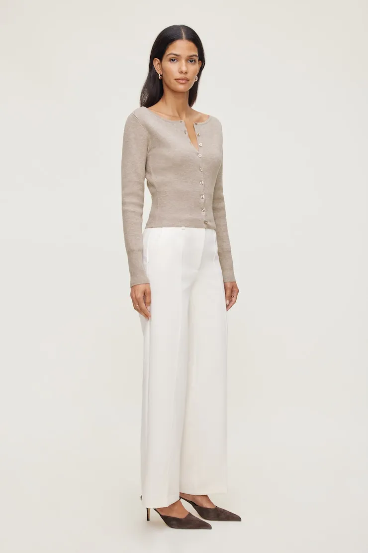 Pintuck Straight Leg Pants - Dynamite - Beige - Women Clothing sold by Dynamite product image thumbnail 3