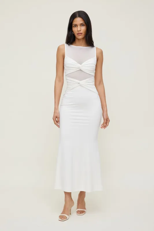 Julia Sculpt Maxi Dress - Dynamite - White - Women Clothing made by Dynamite