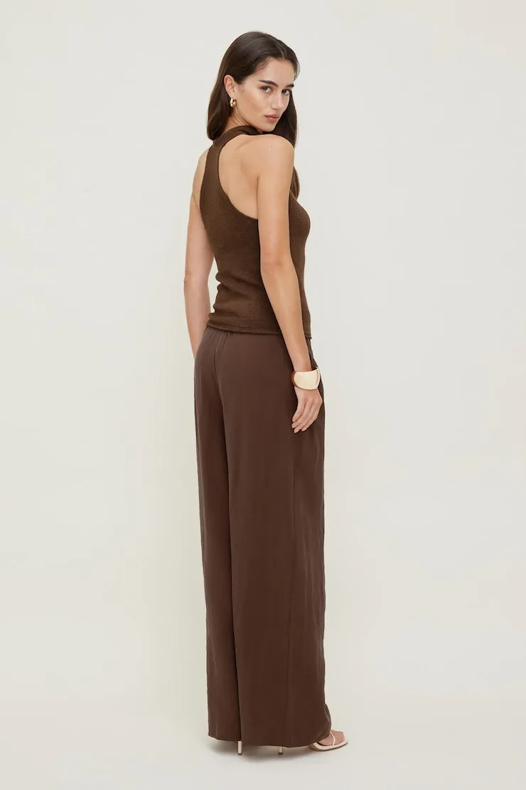 Priya Wide Leg Pants - Dynamite - Brown - Women Clothing sold by Dynamite product image thumbnail 2