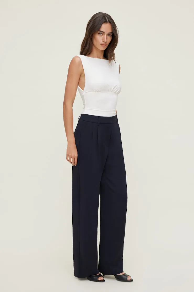 Alex Airflow Wide Leg Pants - Dynamite - Navy - Women Clothing sold by Dynamite product image thumbnail 3