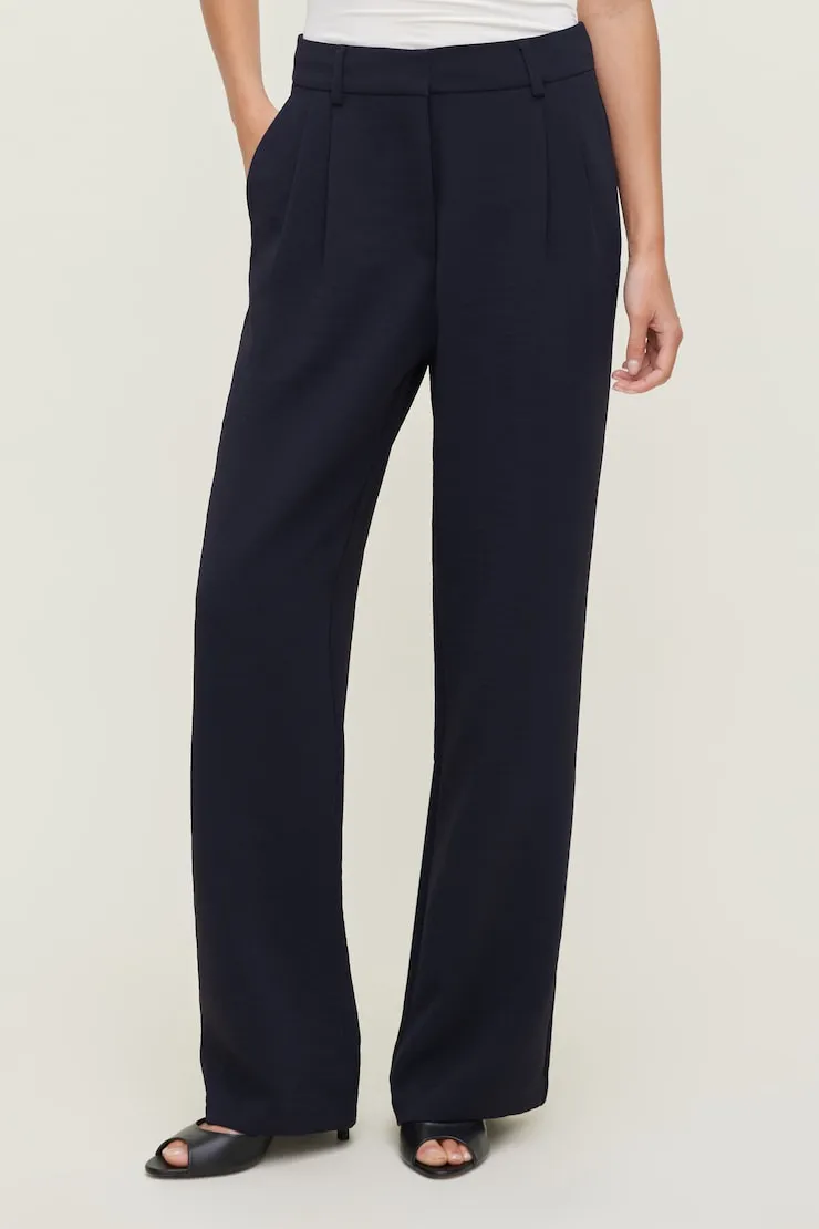 Alex Airflow Wide Leg Pants - Dynamite - Navy - Women Clothing sold by Dynamite product image thumbnail 4
