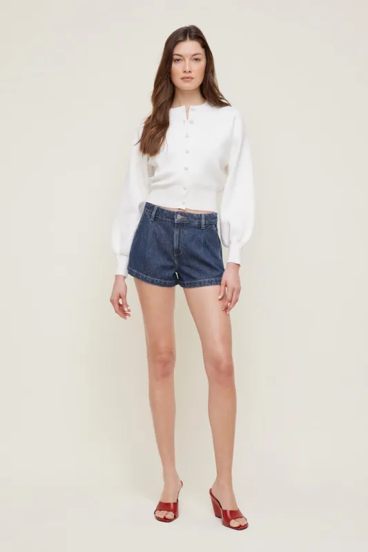 Balloon Sleeve Cardigan - Dynamite - White - Women Clothing made by Dynamite