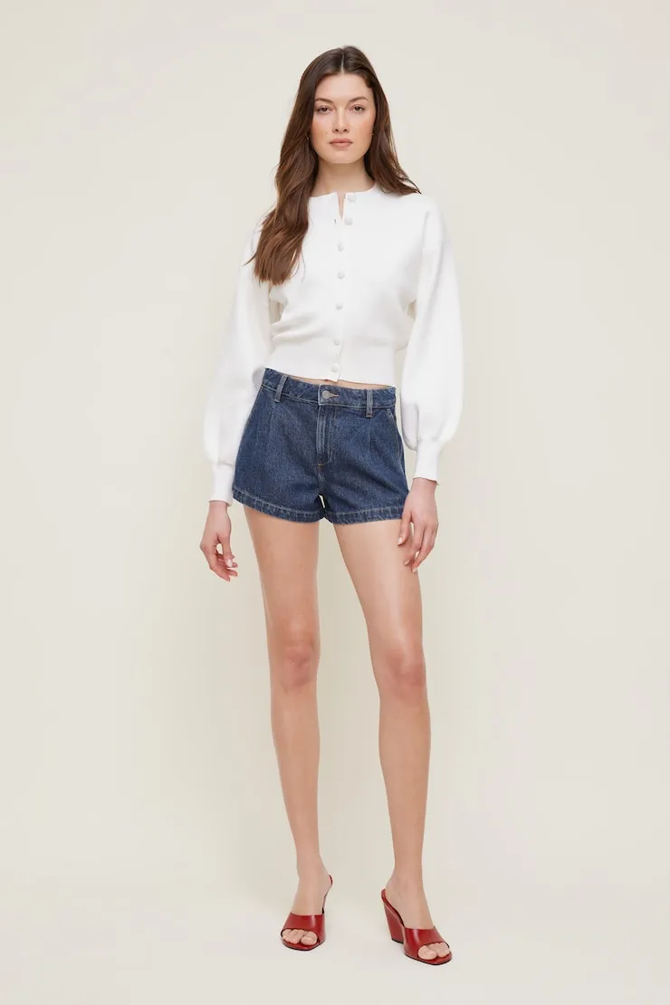 Balloon Sleeve Cardigan - Dynamite - White - Women Clothing sold by Dynamite