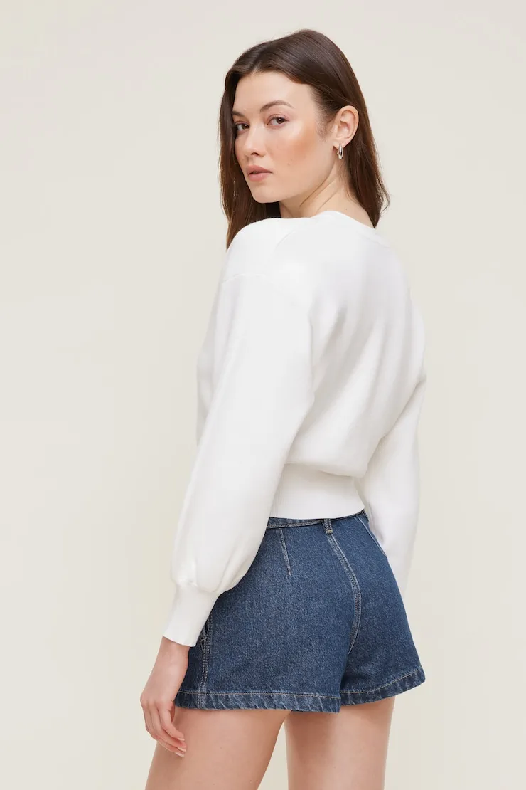 Balloon Sleeve Cardigan - Dynamite - White - Women Clothing sold by Dynamite product image thumbnail 5