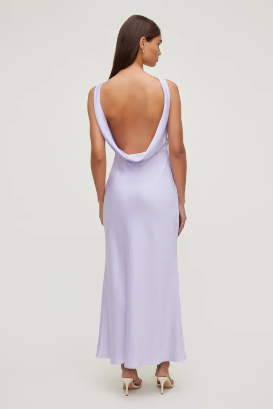 Nora Satin Maxi Slip Dress - Dynamite - Purple - Women Clothing made by Dynamite