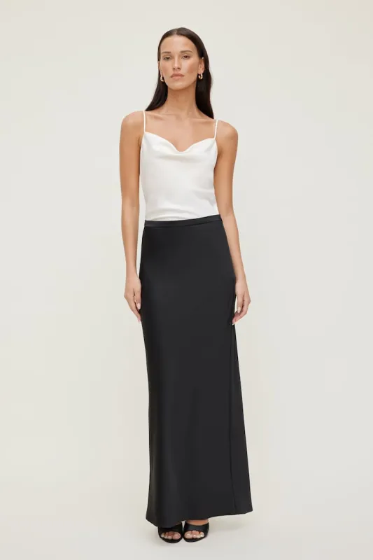 Satin Maxi Skirt - Dynamite - Black - Women Clothing made by Dynamite
