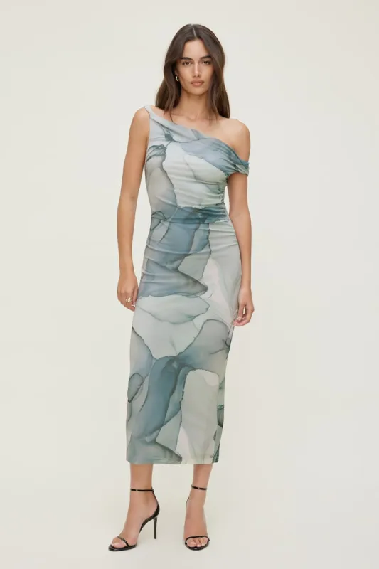 Jayde Mesh Maxi Dress - Dynamite - Blue - Women Clothing made by Dynamite
