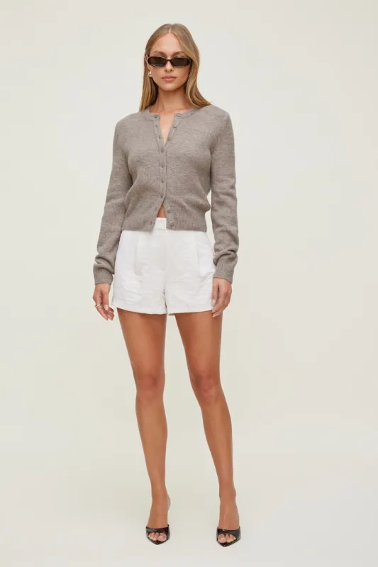 Rebecca Crewneck Cardigan - Dynamite - Brown - Women Clothing made by Dynamite