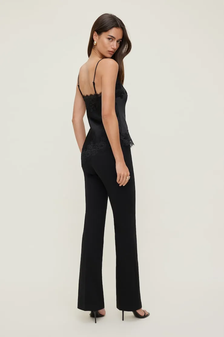 Cassie Asymmetric Lace Satin Cami - Dynamite - Black - Women Clothing sold by Dynamite product image thumbnail 2