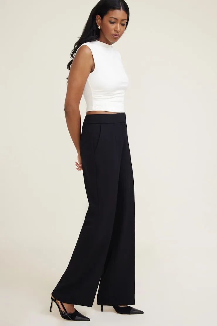 Yasmin Straight Leg Pants - Dynamite - Black - Women Clothing sold by Dynamite product image thumbnail 3