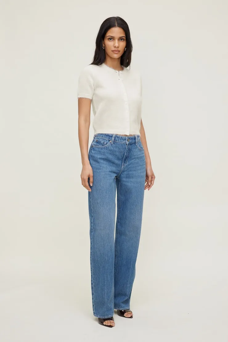 Premium Mohair Short Sleeve Cardigan - Dynamite - White - Women Clothing sold by Dynamite product image thumbnail 3