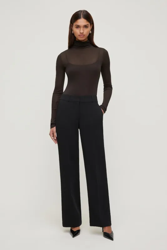 Sheer Layered Cami and Turtleneck - Dynamite - Brown - Women Clothing made by Dynamite