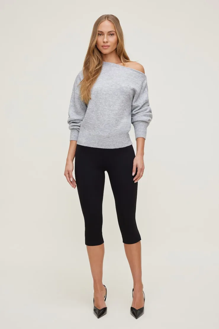 Lola Off Shoulder Sweater - Dynamite - Greys - Women Clothing sold by Dynamite