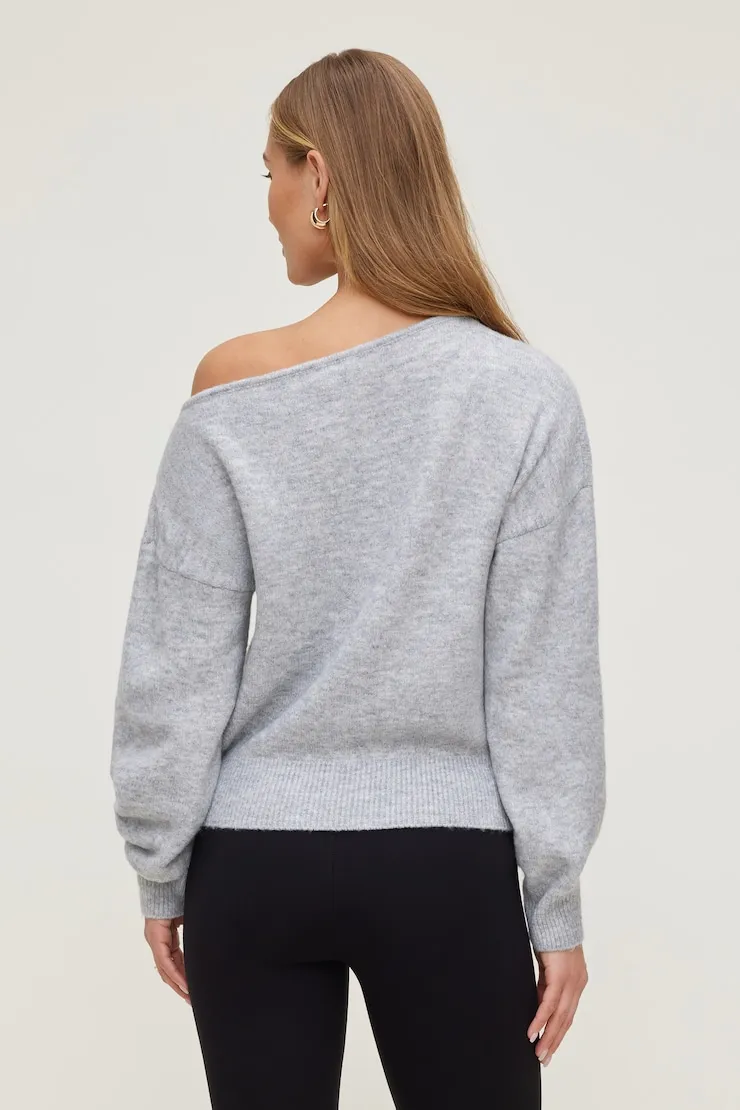 Lola Off Shoulder Sweater - Dynamite - Greys - Women Clothing sold by Dynamite product image thumbnail 5