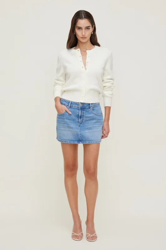 Rebecca Crewneck Cardigan - Dynamite - White - Women Clothing made by Dynamite