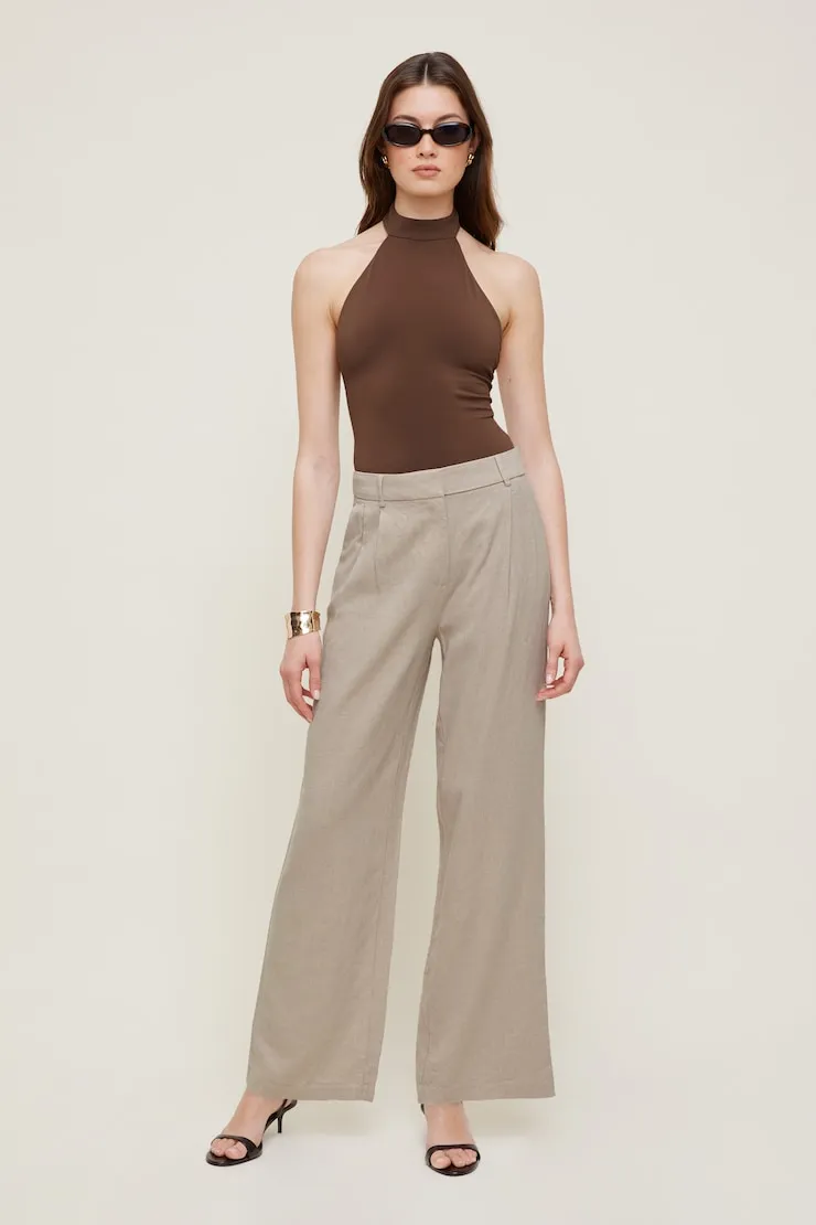 Sculpt Halter Neck Bodysuit - Dynamite - Brown - Women Clothing sold by Dynamite product image thumbnail 3