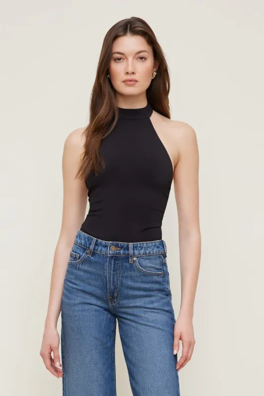 Sculpt Halter Neck Bodysuit - Dynamite - Black - Women Clothing made by Dynamite