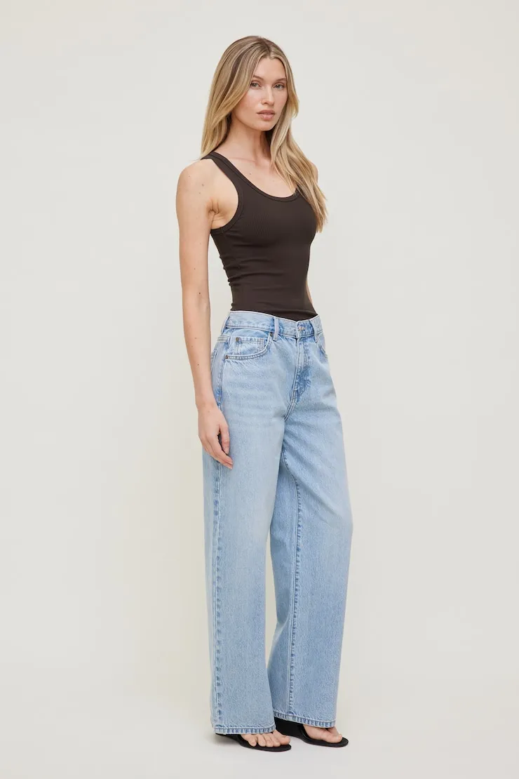 Ellie Ribbed Tank Top - Dynamite - Brown - Women Clothing sold by Dynamite product image thumbnail 5
