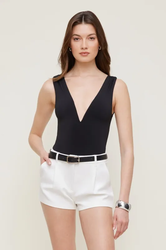 Sculpt Plunge Sweetheart Bodysuit - Dynamite - Black - Women Clothing made by Dynamite