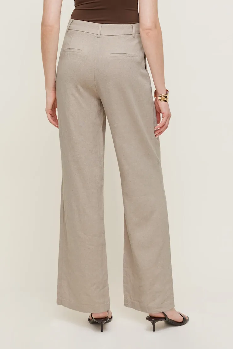 Alex Linen Wide Leg Pants - Dynamite - Beige - Women Clothing sold by Dynamite product image thumbnail 5