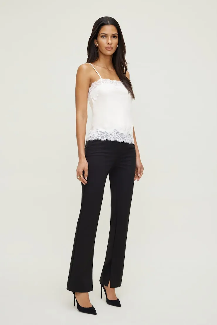 Lace Trim Satin Cami Top - Dynamite - Beige - Women Clothing sold by Dynamite product image thumbnail 5
