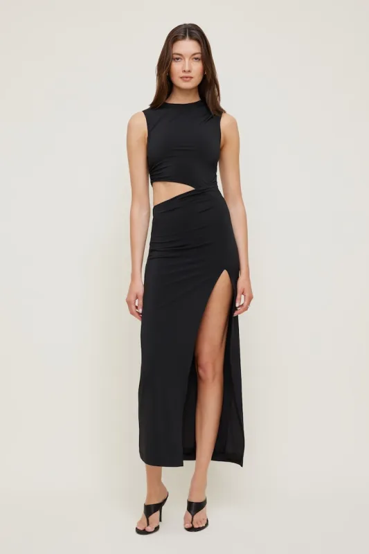 Elia Sculpt Maxi Dress - Dynamite - Black - Women Clothing made by Dynamite