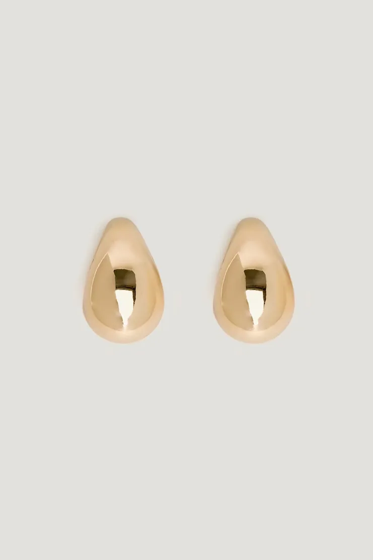 Mini Loop Teardrop Earrings - Dynamite - Yellow - Women Clothing sold by Dynamite