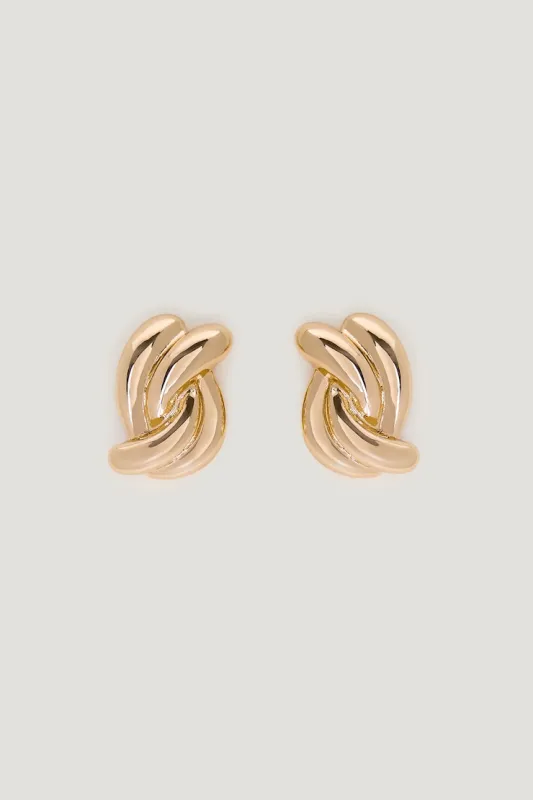 Double Twist Earrings - Dynamite - Yellow - Women Clothing made by Dynamite
