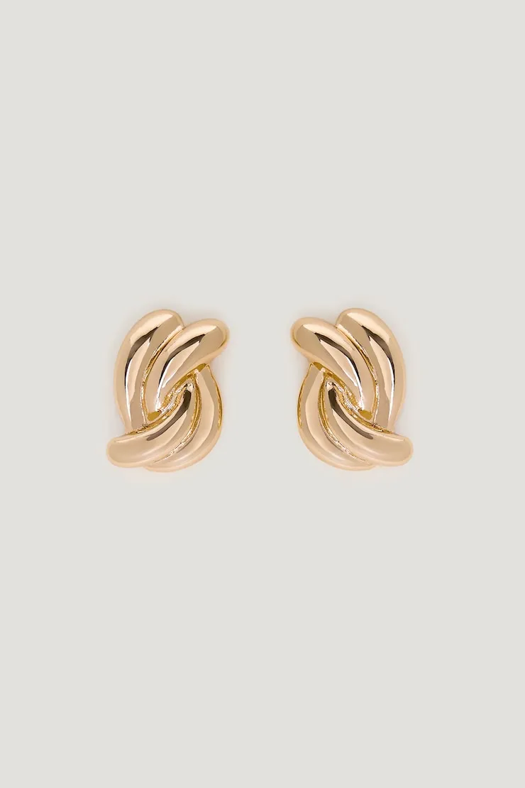 Double Twist Earrings - Dynamite - Yellow - Women Clothing sold by Dynamite