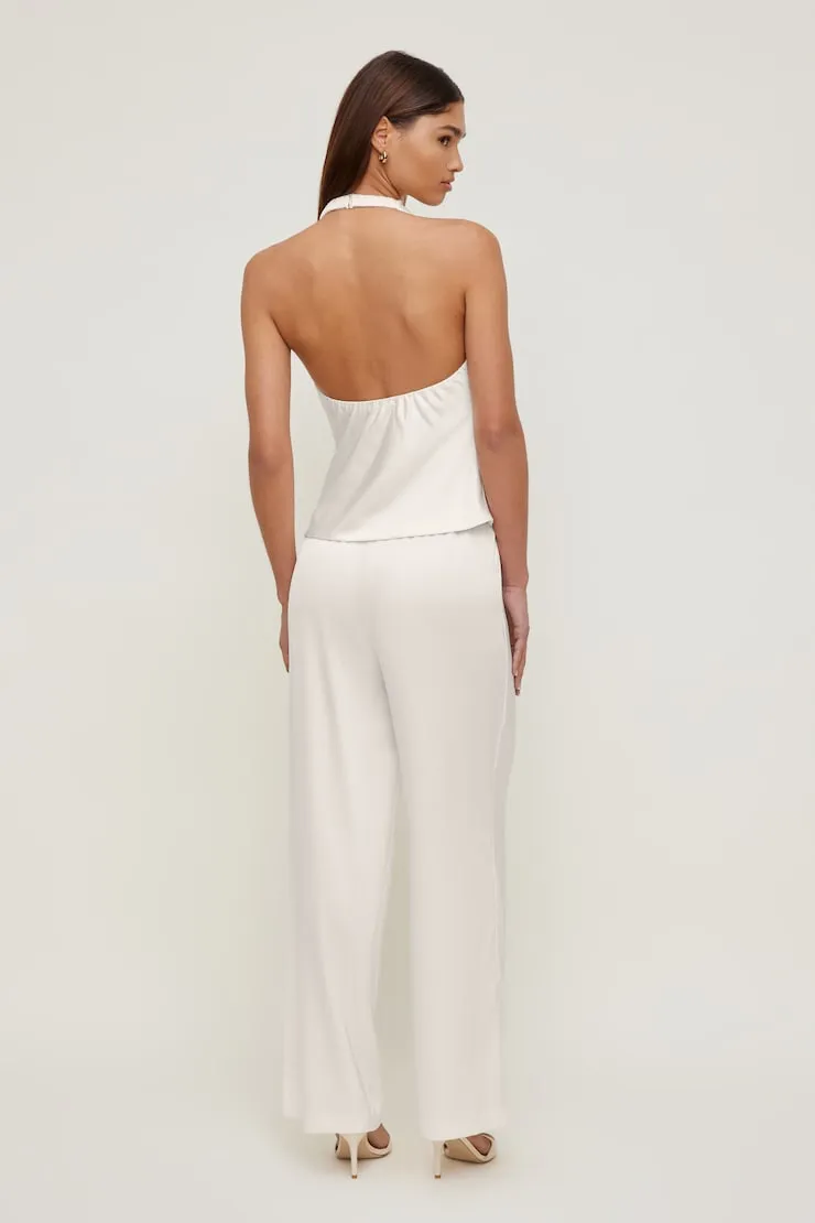 Leo Satin Wide Leg Pants - Dynamite - Beige - Women Clothing sold by Dynamite product image thumbnail 2