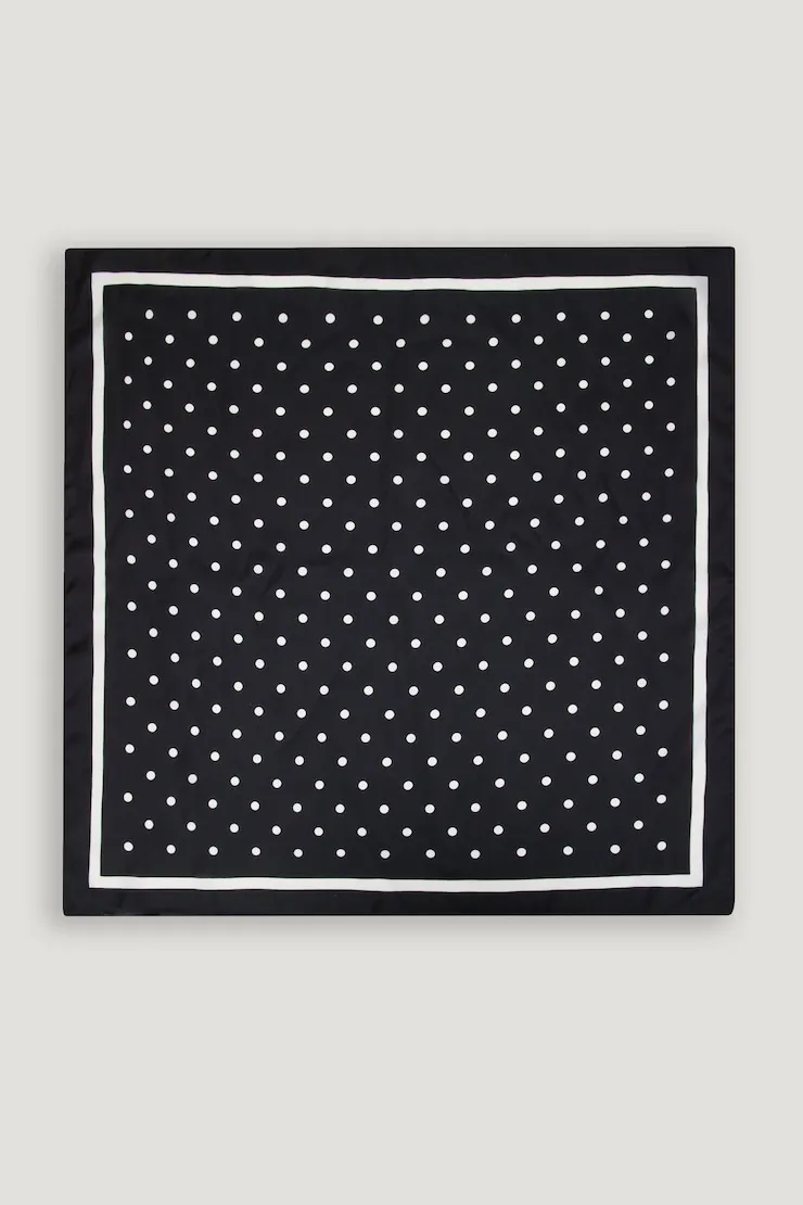 Satin Feel Scarf - Dynamite - Black - Women Clothing sold by Dynamite