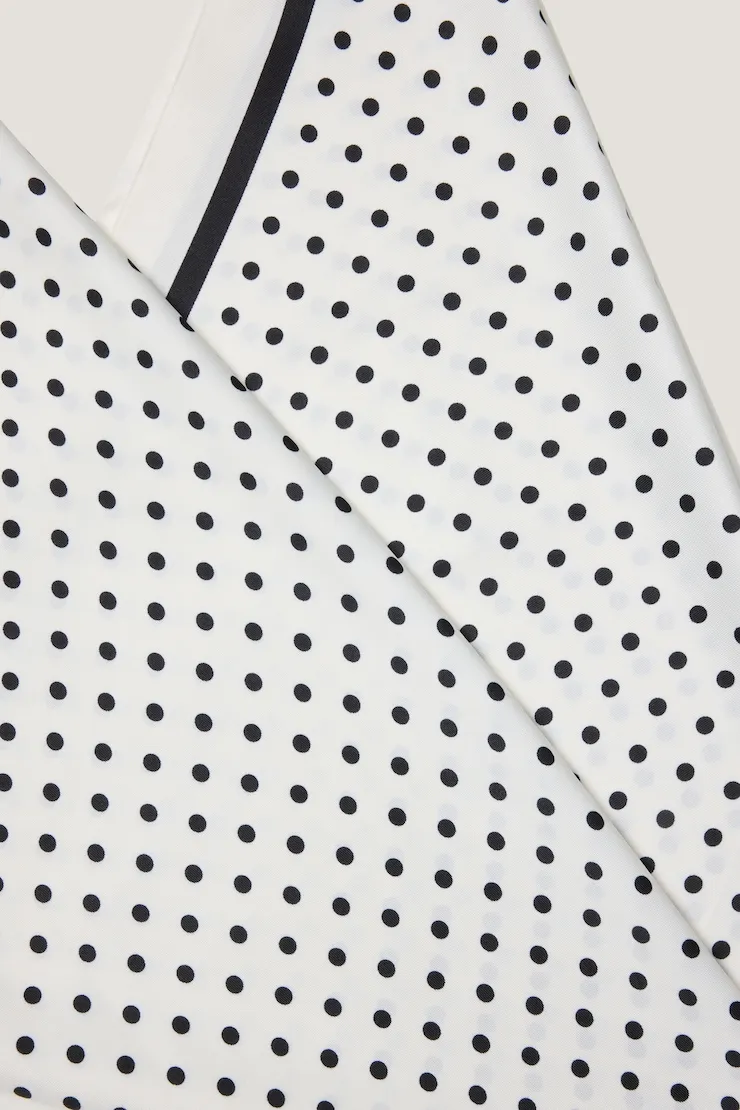 Polka Dot Oversized Square Scarf - Dynamite - White - Women Clothing sold by Dynamite product image thumbnail 3