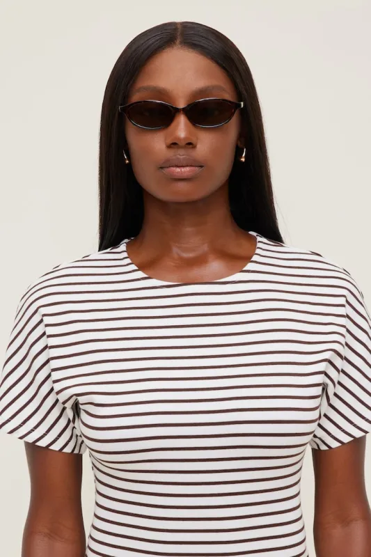 LE SPECS | Duskfall Oval Sunglasses - Dynamite - Brown - Women Clothing made by Dynamite