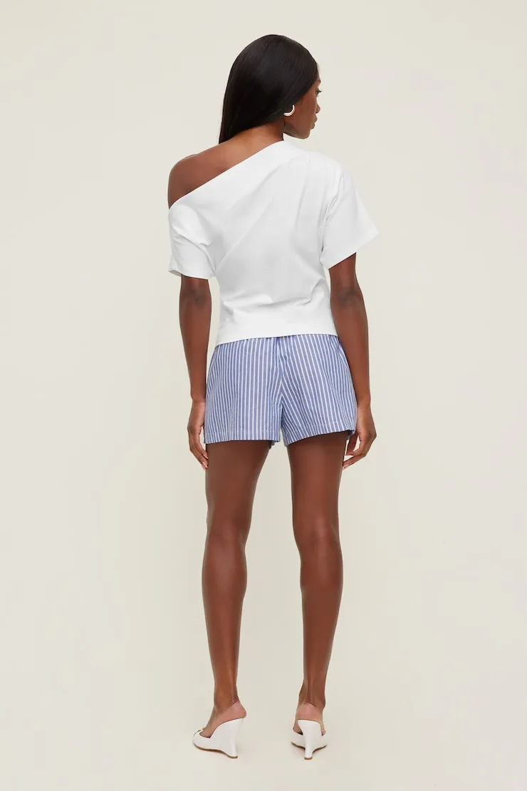 Cotton High Rise Shorts - Dynamite - Blue - Women Clothing sold by Dynamite product image thumbnail 2