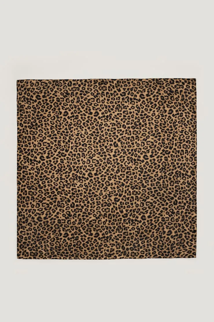 Satin Feel Scarf - Dynamite - Brown - Women Clothing sold by Dynamite