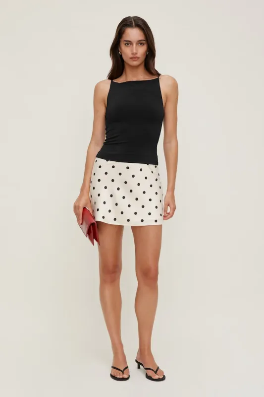 Slip Satin Mini Skirt - Dynamite - Black - Women Clothing made by Dynamite