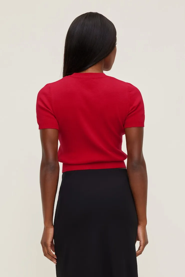 Clara Short Sleeve Sweater - Dynamite - Red - Women Clothing sold by Dynamite product image thumbnail 2