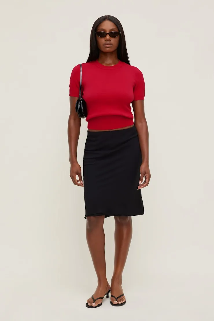 Clara Short Sleeve Sweater - Dynamite - Red - Women Clothing sold by Dynamite product image thumbnail 3