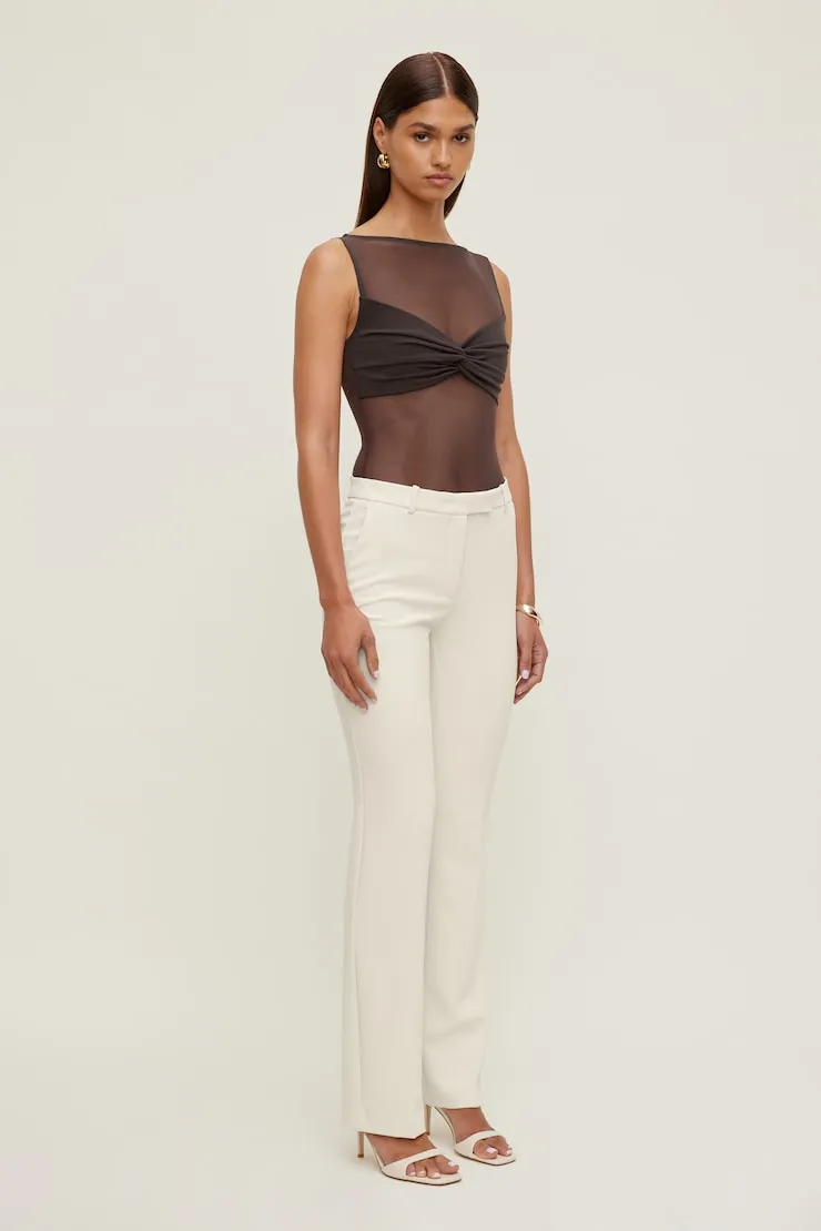 Kai Sheer Mesh Bodysuit - Dynamite - Brown - Women Clothing sold by Dynamite product image thumbnail 5