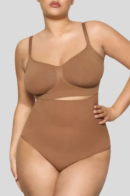 BOOMBA | High-Waisted Shapers - Dynamite - Brown - Women Clothing made by Dynamite