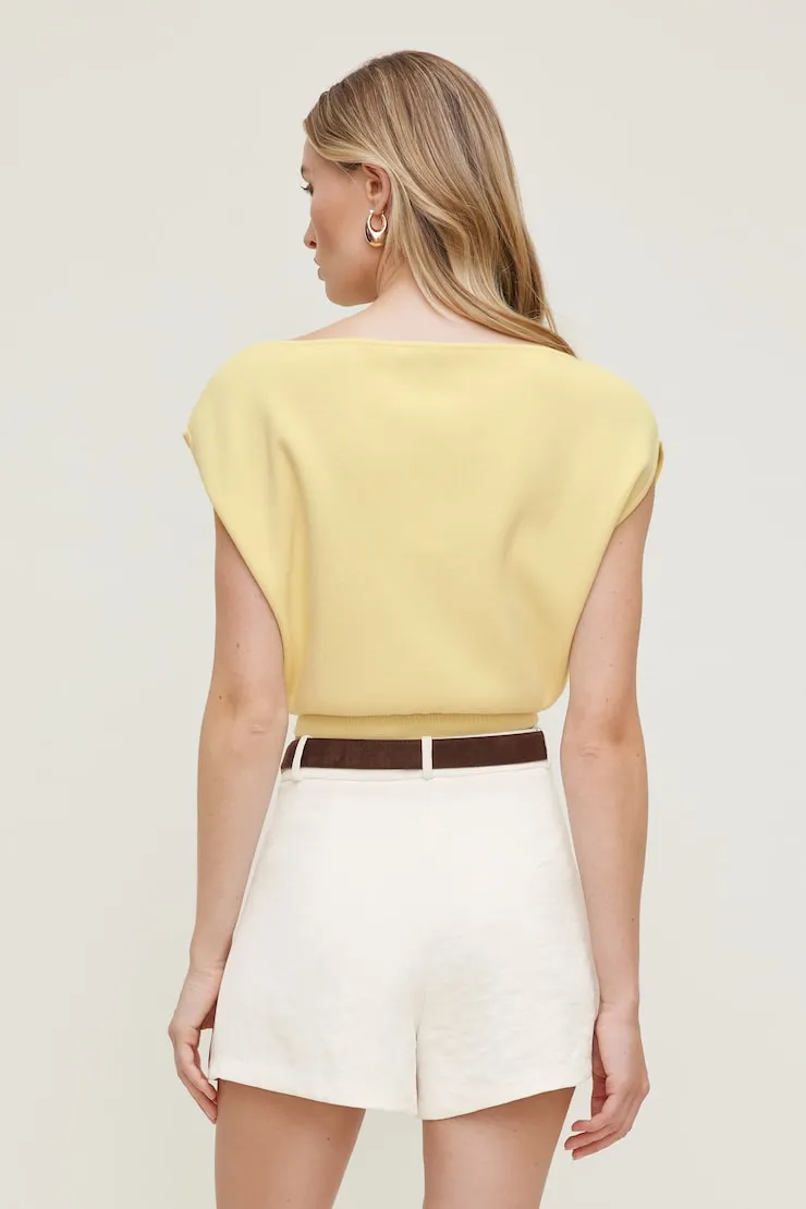 Aria Boat Neck Sweater - Dynamite - Yellow - Women Clothing sold by Dynamite product image thumbnail 2