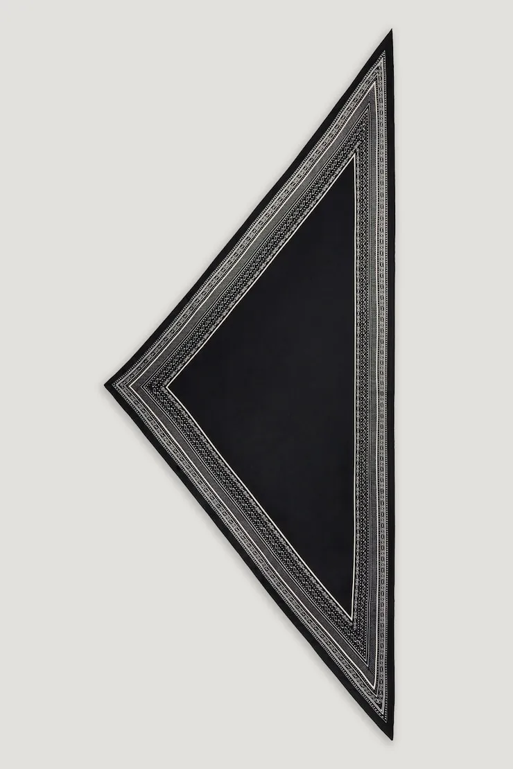 Paisley Triangle Scarf - Dynamite - Black - Women Clothing sold by Dynamite