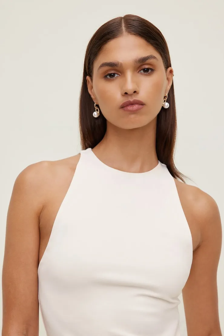 Pearl Drop Earrings - Dynamite - Yellow - Women Clothing sold by Dynamite product image thumbnail 2