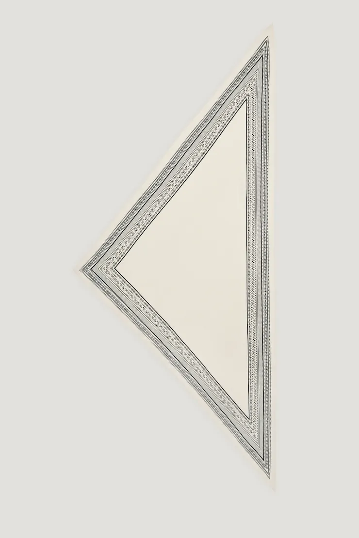 Paisley Triangle Scarf - Dynamite - Beige - Women Clothing sold by Dynamite product image thumbnail 3