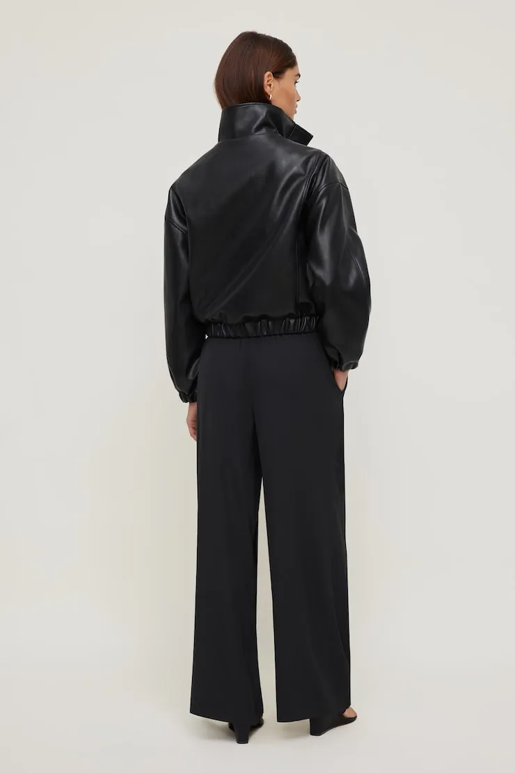 Brynn Faux Leather Bomber Jacket - Dynamite - Black - Women Clothing sold by Dynamite product image thumbnail 2