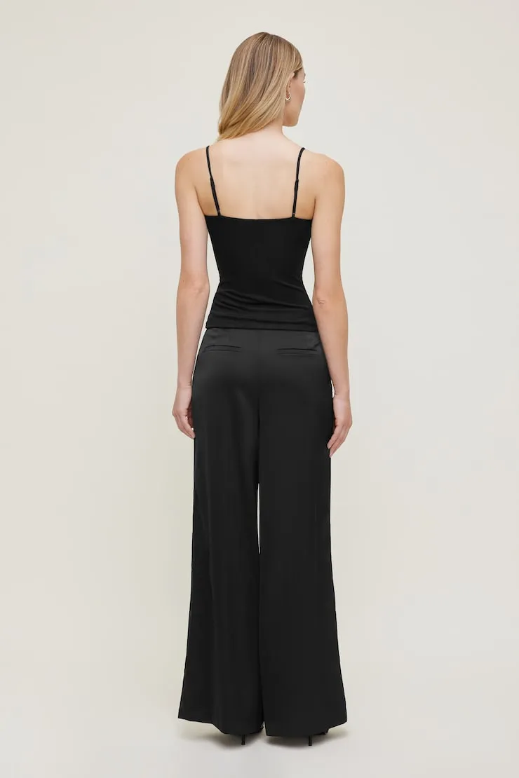 Satin Wide Leg Pants - Dynamite - Black - Women Clothing sold by Dynamite product image thumbnail 3