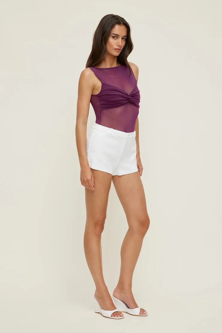 Kai Sheer Mesh Bodysuit - Dynamite - Purple - Women Clothing sold by Dynamite product image thumbnail 5