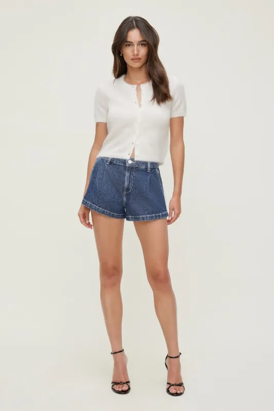 Eliana High Rise Jean Shorts - Dynamite - Blue - Women Clothing made by Dynamite