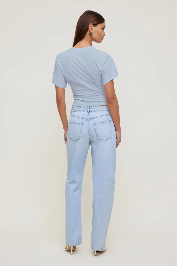 Mika Mid Rise Relaxed Straight Leg Jeans - Dynamite - Blue - Women Clothing sold by Dynamite product image thumbnail 2
